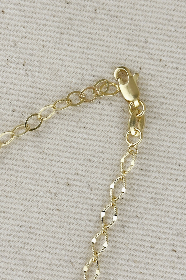 GoldFi - 18k Gold Filled Diamond Cut Detailed Chain Necklace