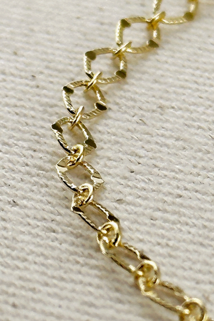 GoldFi - 18k Gold Filled Diamond Cut Detailed Chain Necklace