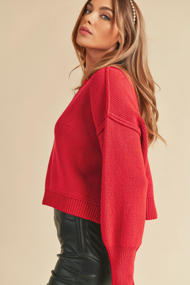 AEMI + CO - Regina Sweater in Red