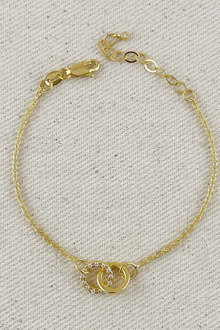 GoldFi - 18k Gold Filled Linked Cz Bracelet