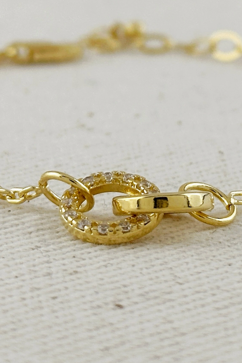 GoldFi - 18k Gold Filled Linked Cz Bracelet