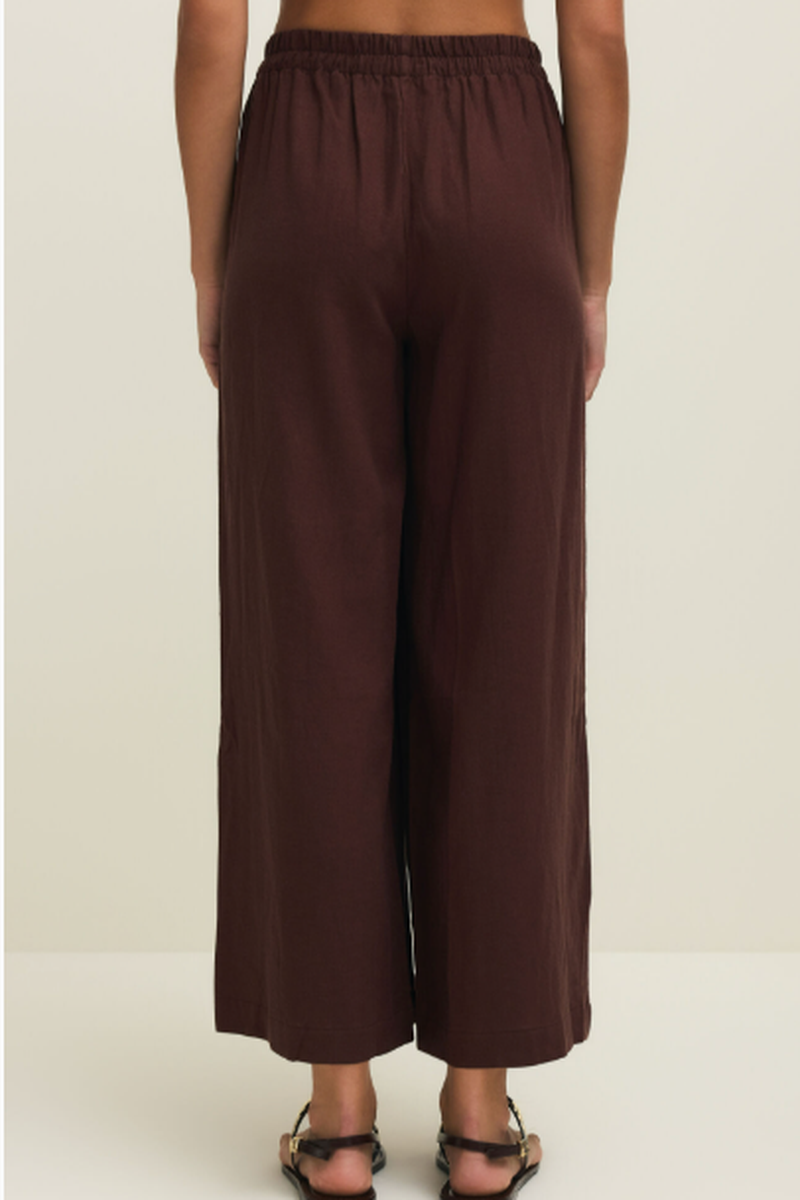 Z Supply - Scout Linen Pant in Chocolate Cherry