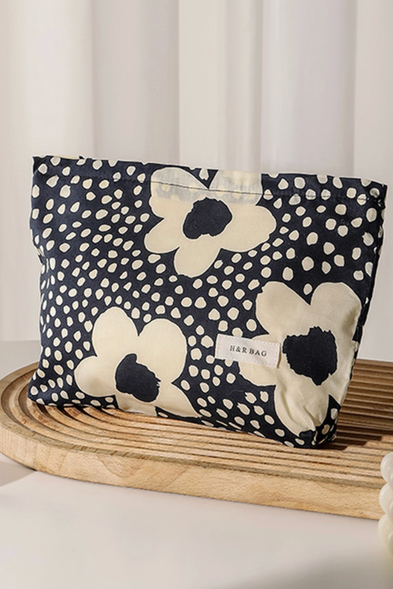 ACCITY - Dotted Floral Makeup Travel Pouch