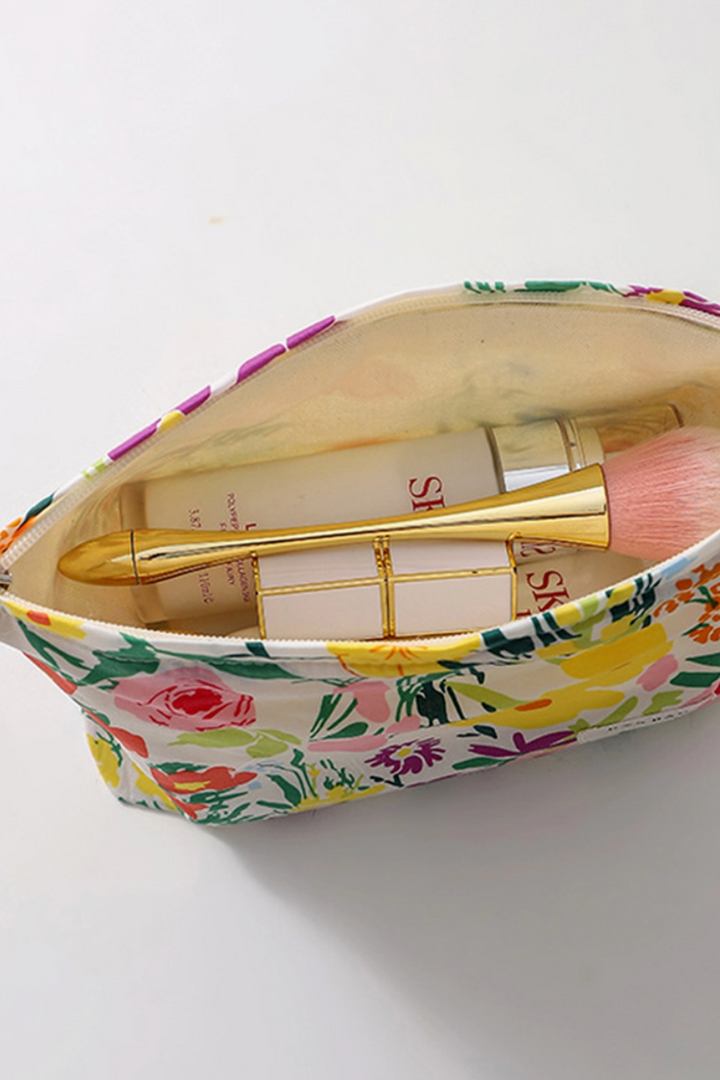 ACCITY - Dotted Floral Makeup Travel Pouch
