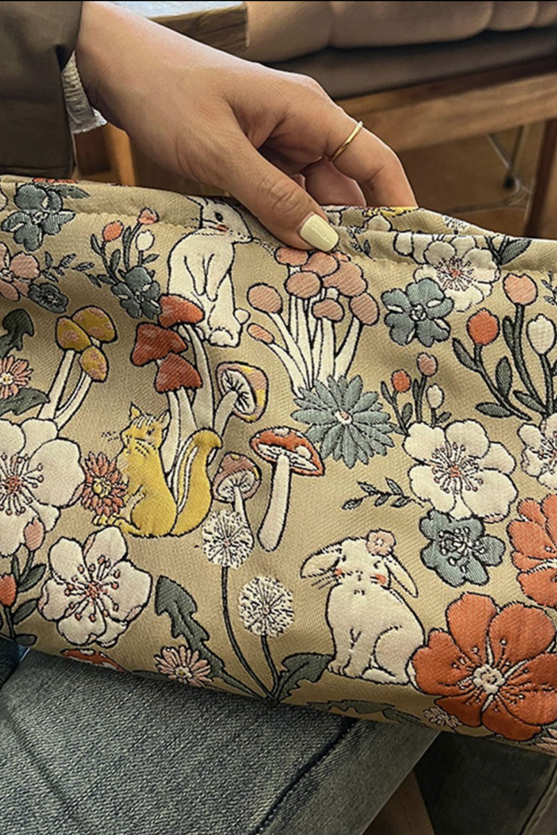 ACCITY - Large Canvas Cosmetic Travel Bag