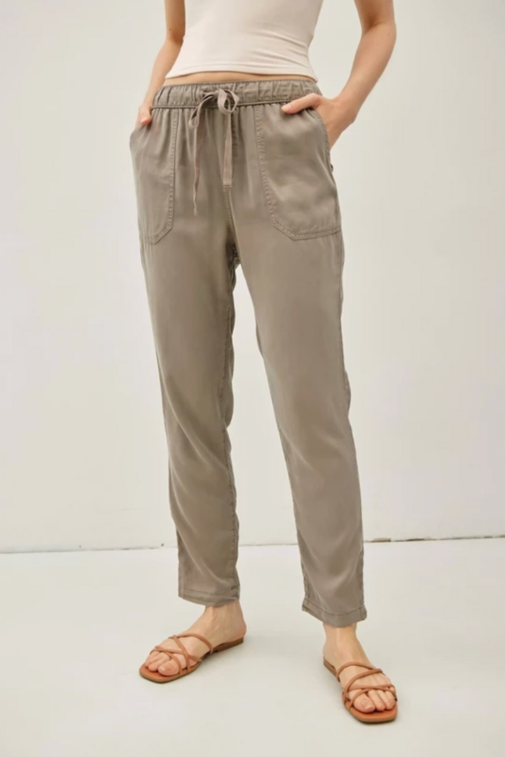 Be Cool - The Lara Tencel Ankle Pants in Khaki