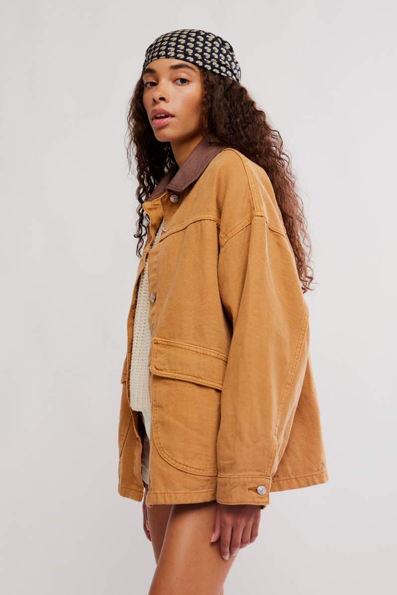 Free People - We The Free Lemon Denim Jacket in Meerkat