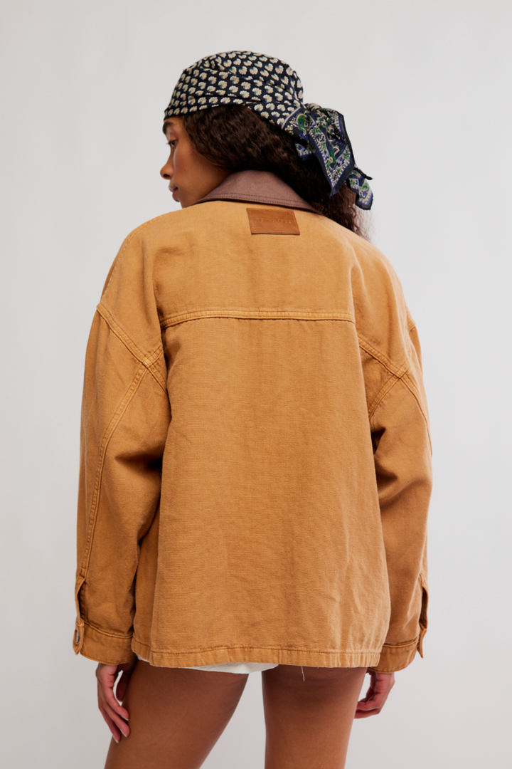 Free People - We The Free Lemon Denim Jacket in Meerkat