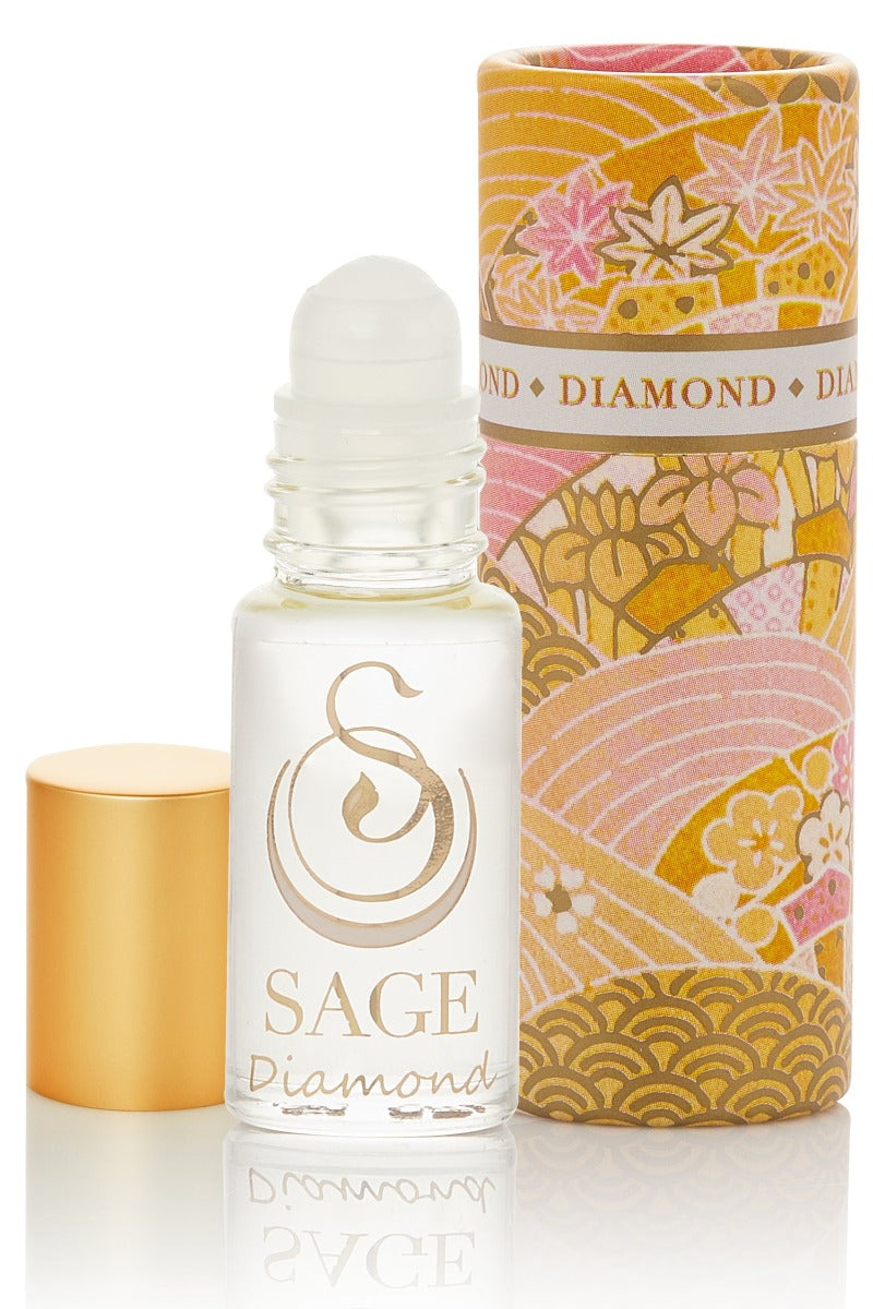 Sage - Diamond Gemstone Perfume Oil Concentrate Roll-On - 1/8oz