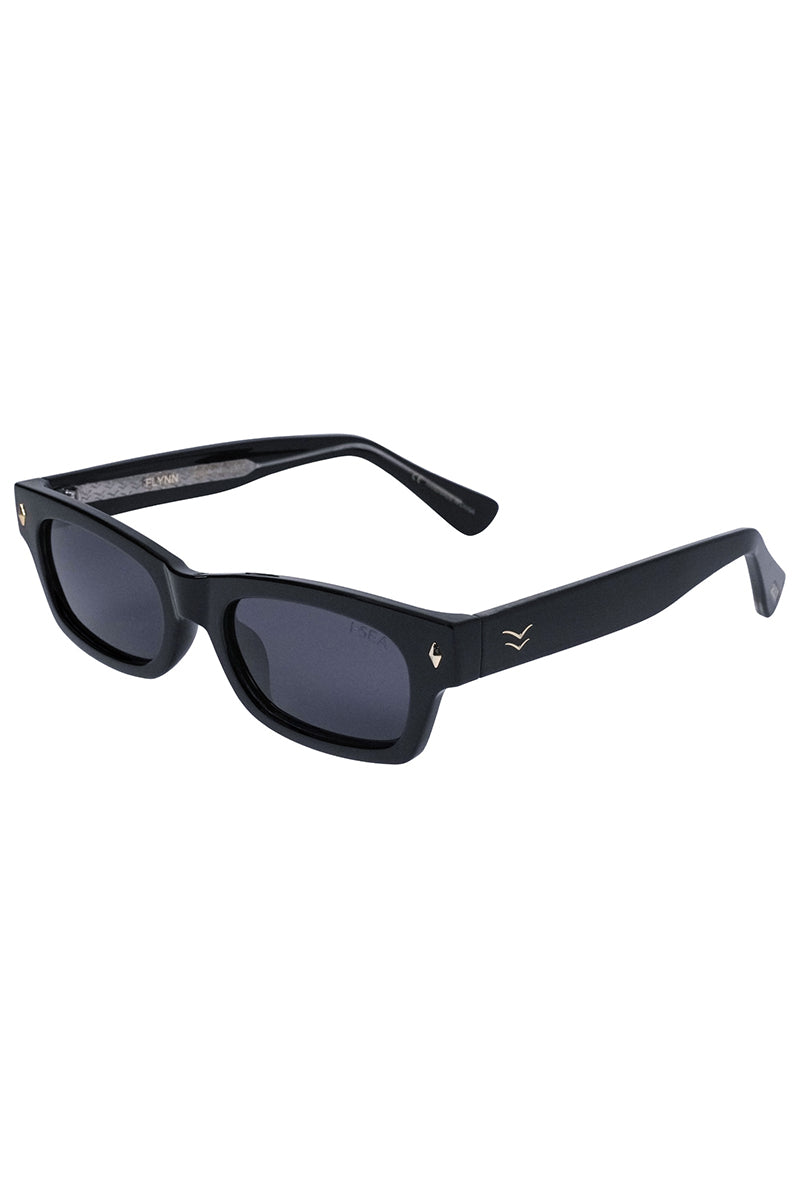 I-SEA - Flynn in Black Frames with Smoke Polarized Lenses