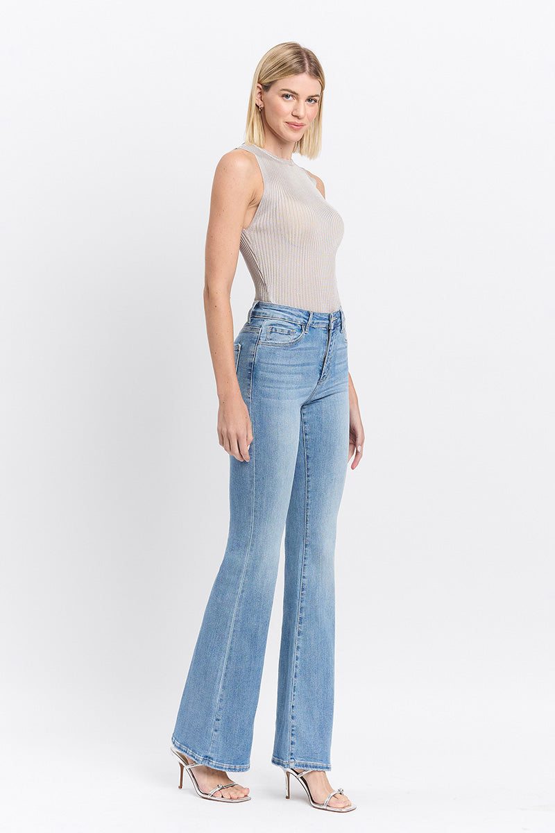 VERVET - High Rise Long Flare Jeans