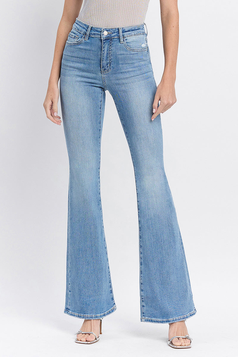 VERVET - High Rise Long Flare Jeans