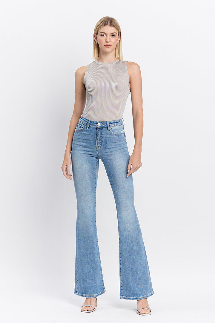 VERVET - High Rise Long Flare Jeans