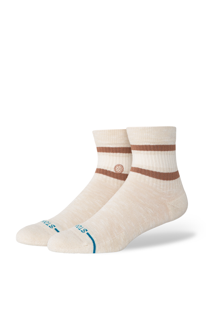 Stance - Womens Boyd Slub Cotton Quarter Medium Cushion in Cream