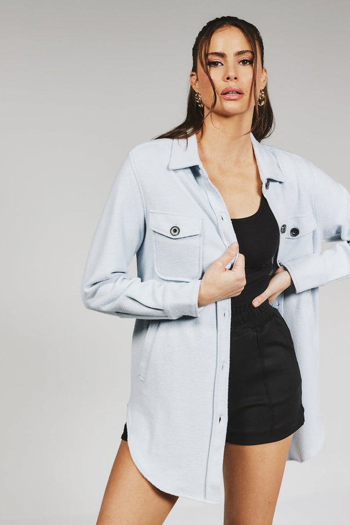 7DIAMONDS - Generation Shacket in Ice Blue