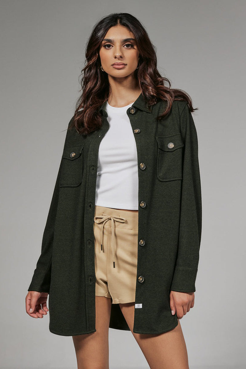 7DIAMONDS - Generation Shacket in Olive
