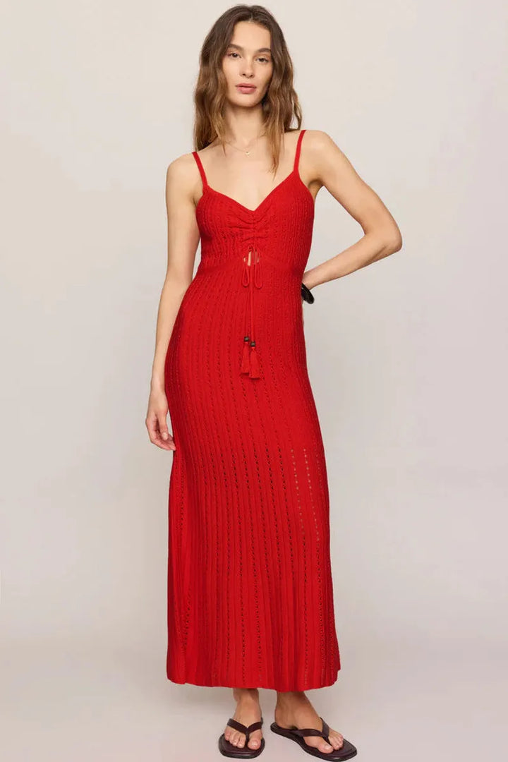 Z Supply - Sunda Crochet Maxi Dress in Lychee