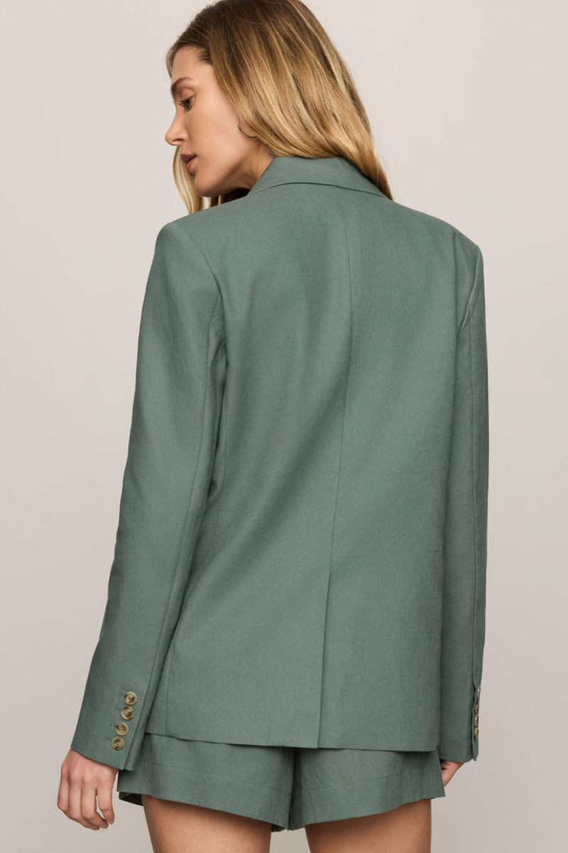 Z Supply - Evan Linen Blazer in Everglade