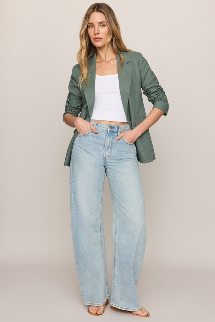 Z Supply - Evan Linen Blazer in Everglade
