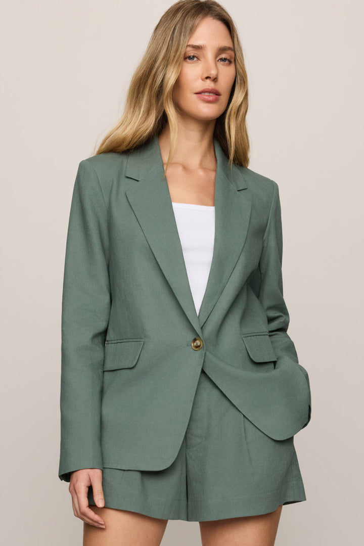 Z Supply - Evan Linen Blazer in Everglade