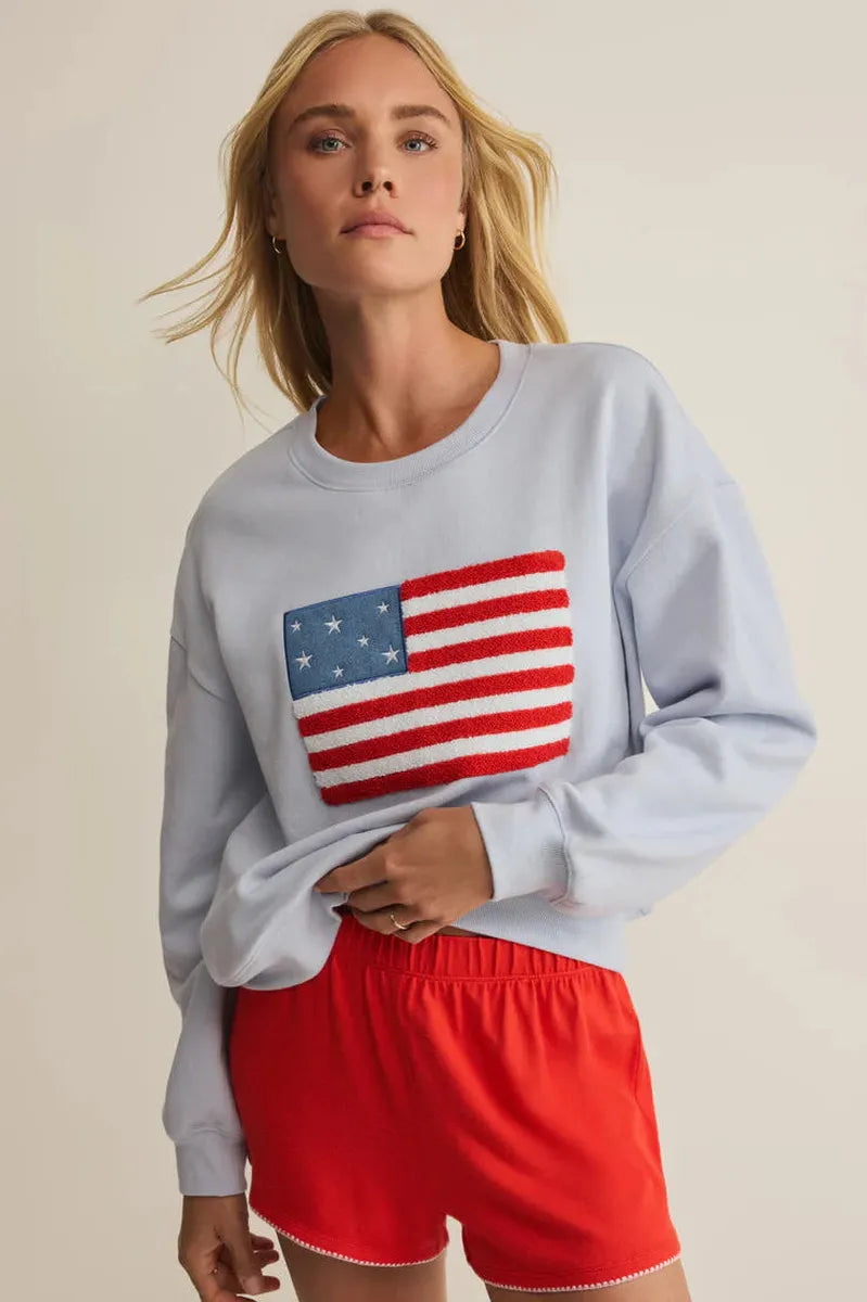 Z-Supply - Free Time Sweatshirt in Hampton Blues