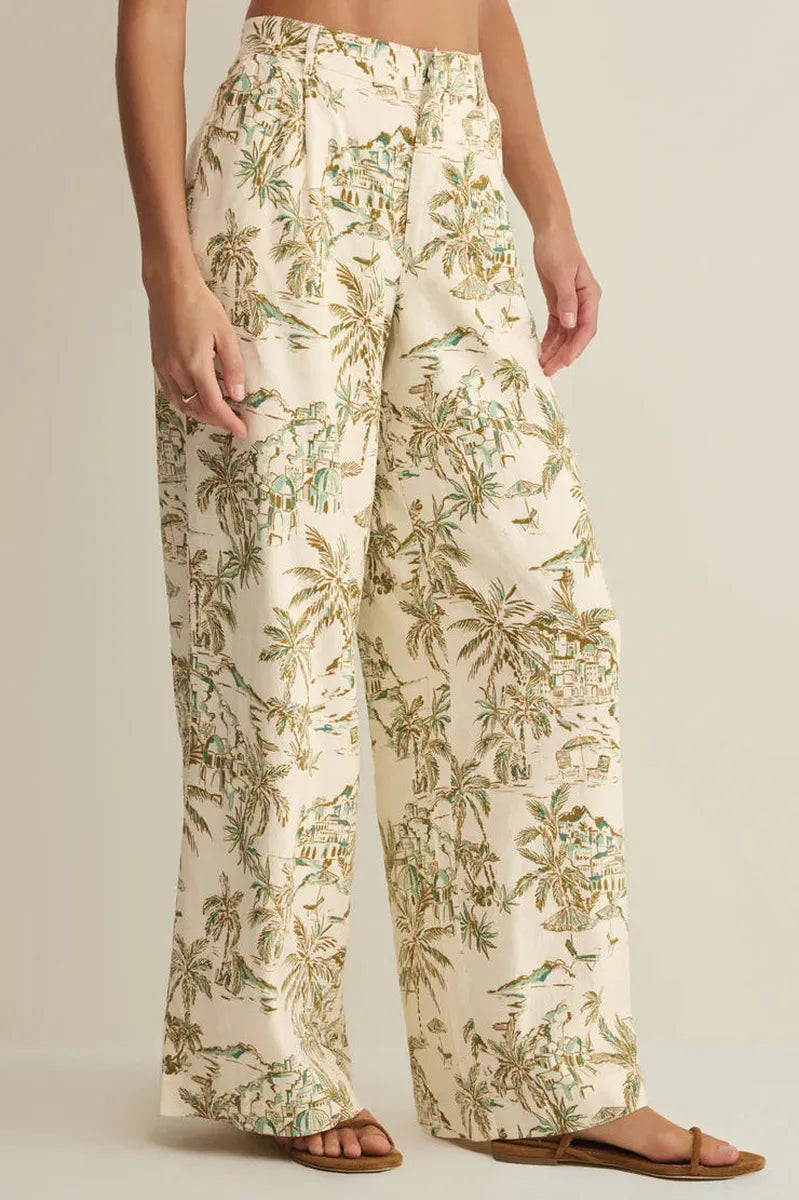Z Supply - Overlook Tiki Linen Pant in Island Coconut