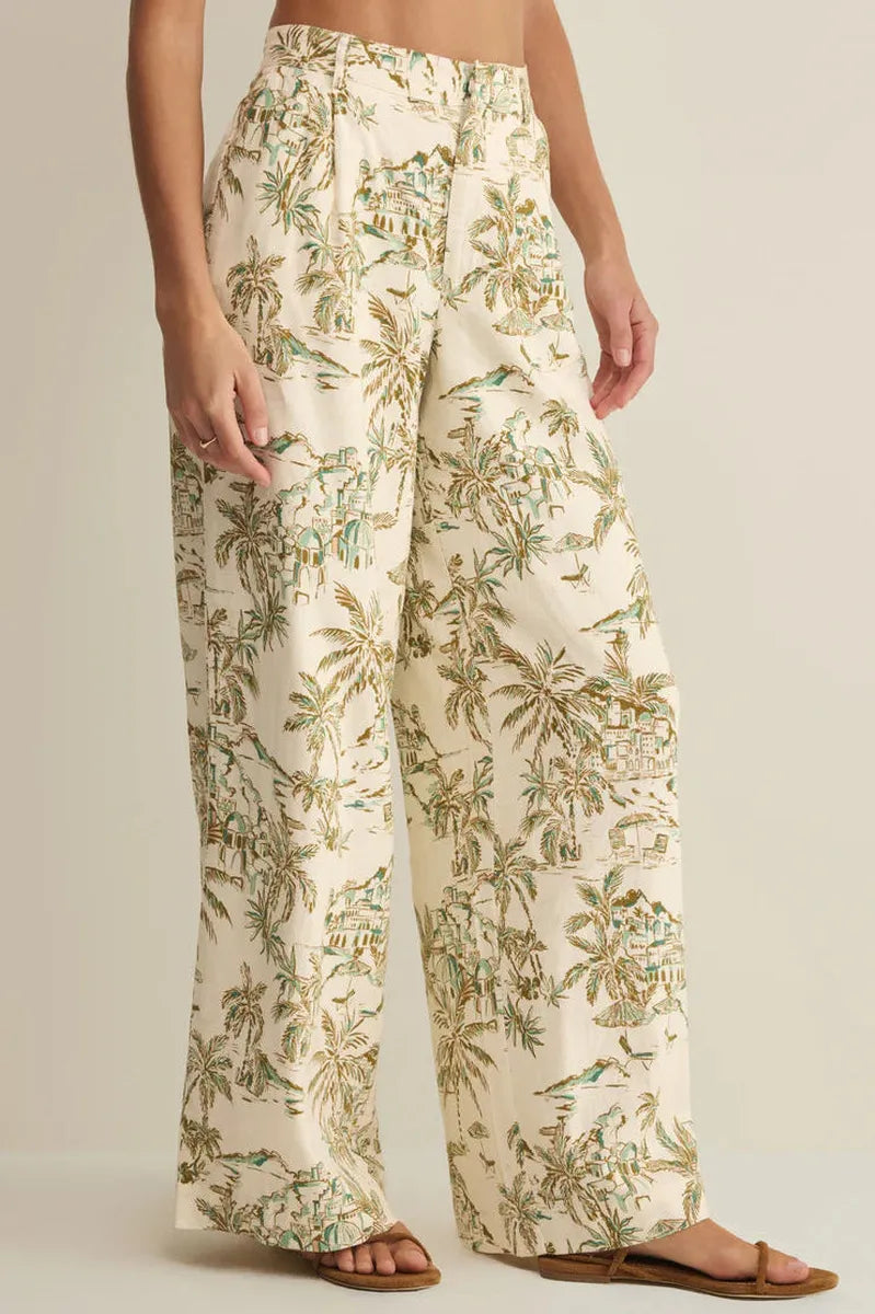 Z Supply - Overlook Tiki Linen Pant in Island Coconut