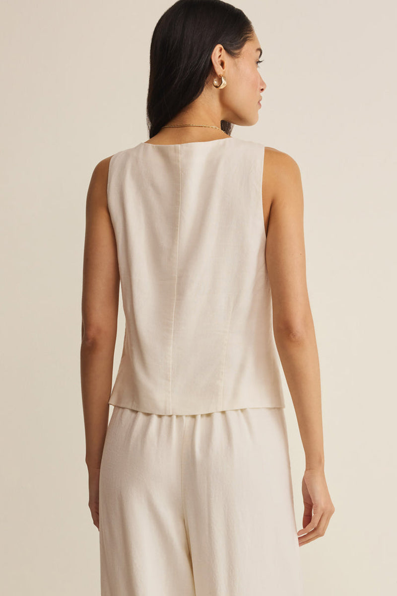 Z Supply - Roman Linen Vest in Cloud
