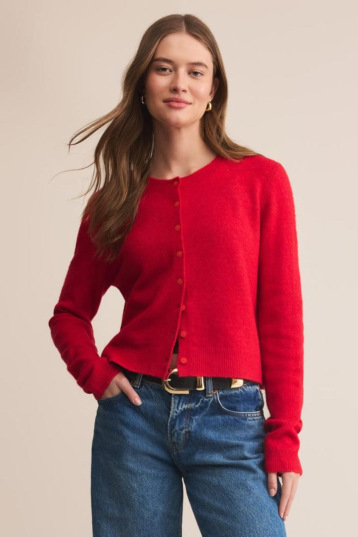 Z Supply - Medina Cozy Cardigan in Festive Red