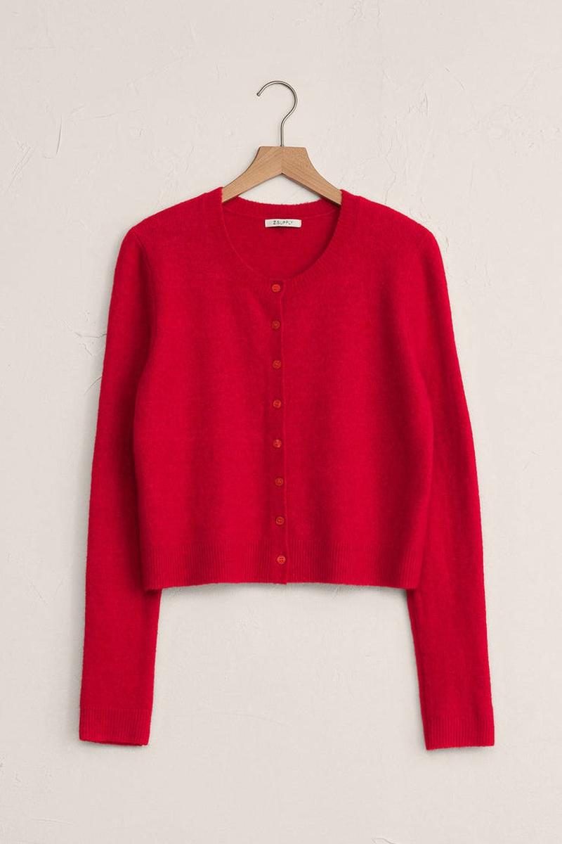 Z Supply - Medina Cozy Cardigan in Festive Red