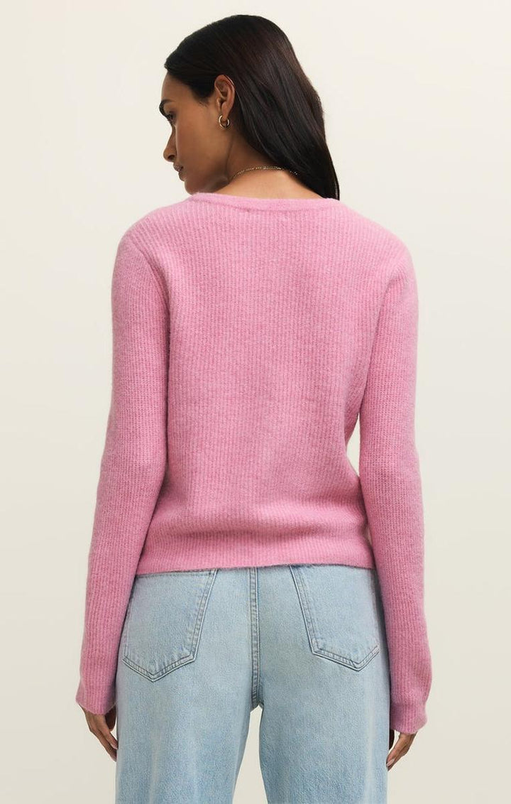 Z Supply - Medina Cozy Rib Cardigan in Pink Crush