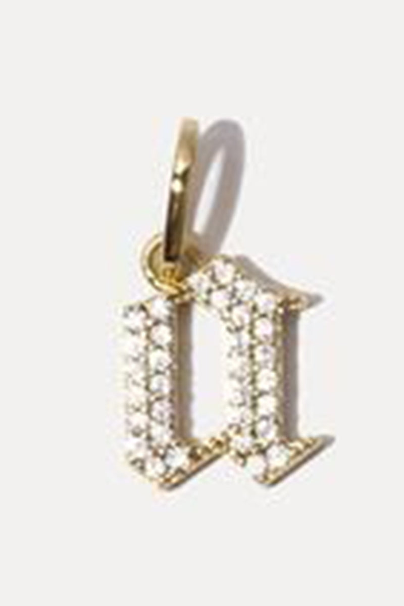 MIRANDA FRYE - Gothic Letters Charm in Gold - A