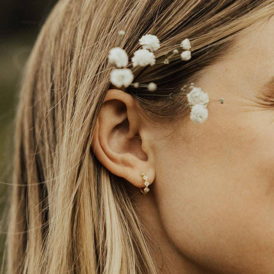 Mauve Jewelry Co. - Alice Diamond Hoops in Gold Vermeil