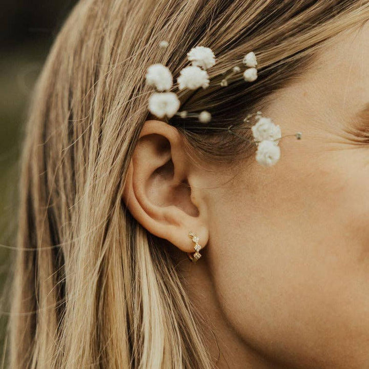 Mauve Jewelry Co. - Alice Diamond Hoops in Gold Vermeil