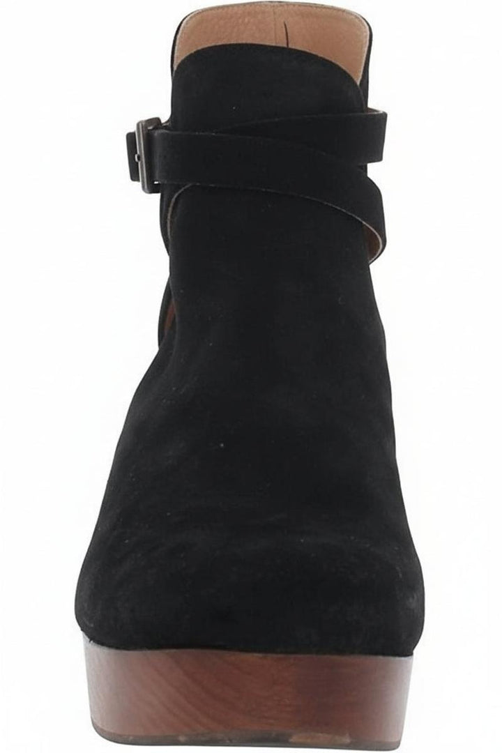 Free People - Cedar Leather Clog in Black Suede
