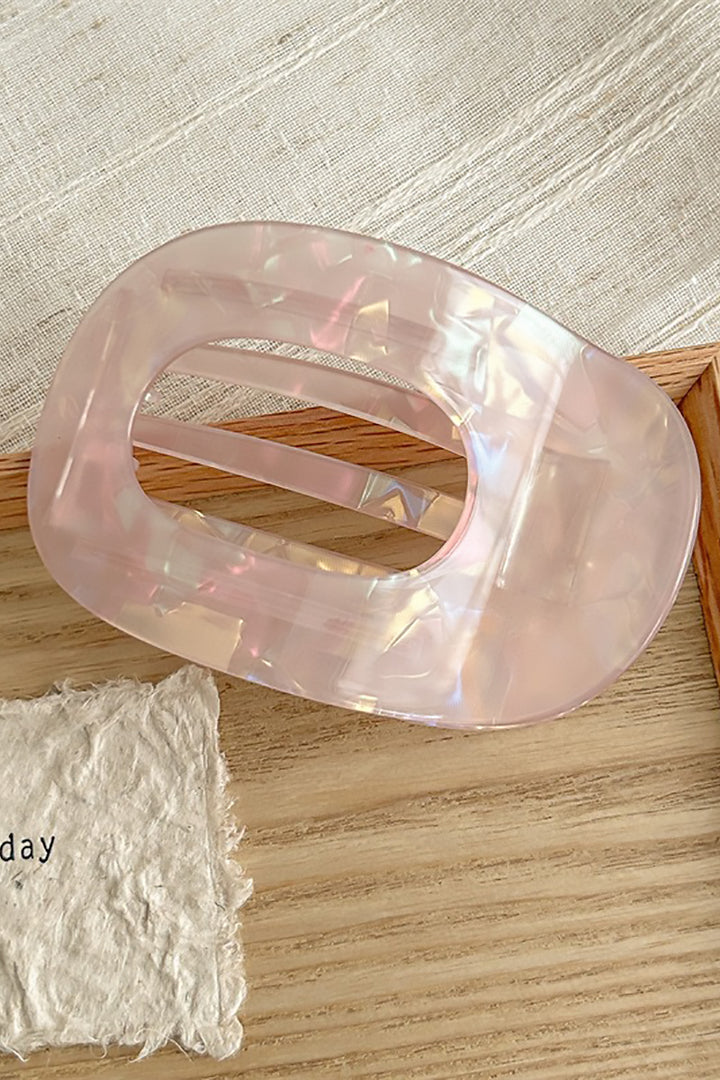 SoapElenGlen - Iridescent Oval Flat Hair Claw Clip