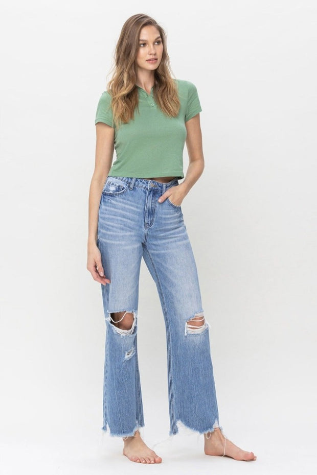 VERVET by Flying Monkey - 90S Vintage Crop Flare in Redeem