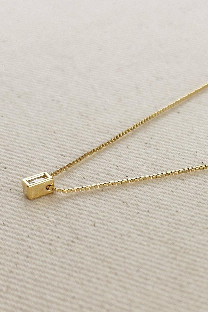 GoldFi - 18k Gold Filled Mini CZ Baguette Necklace