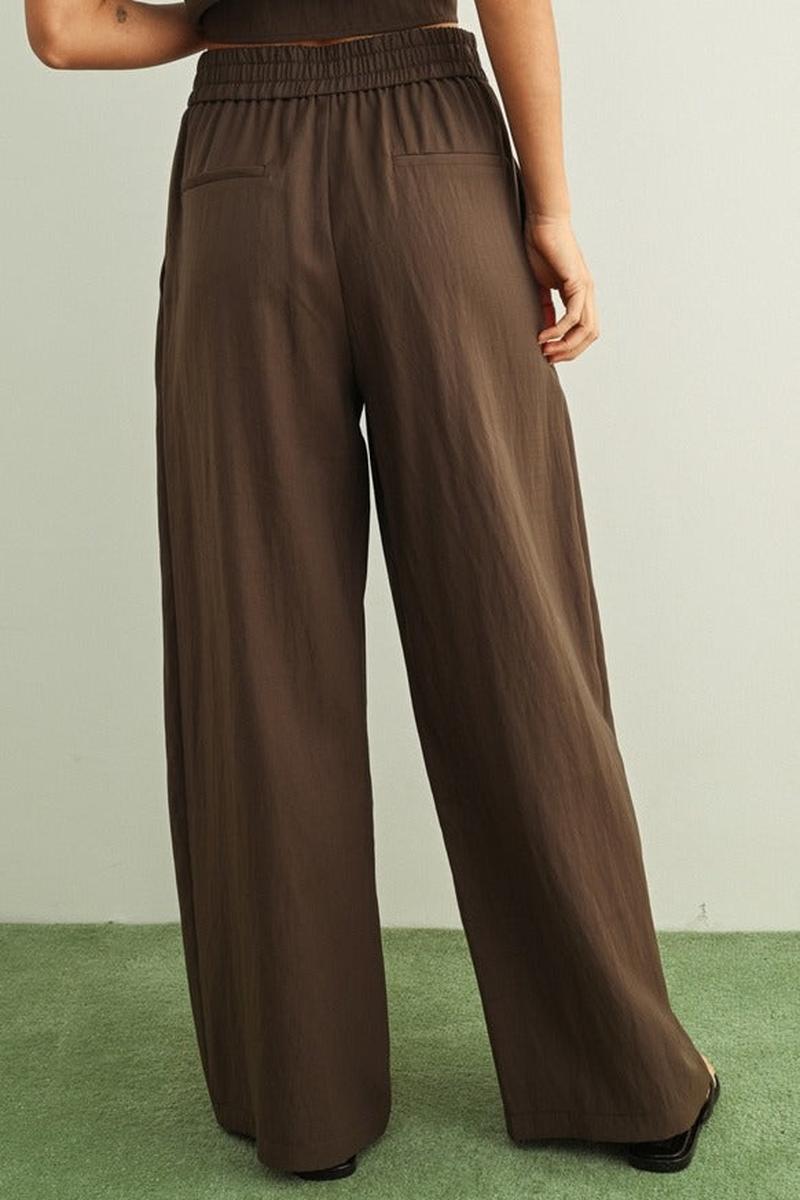 MIOU MUSE - Soft Rayon Trouser in Brown