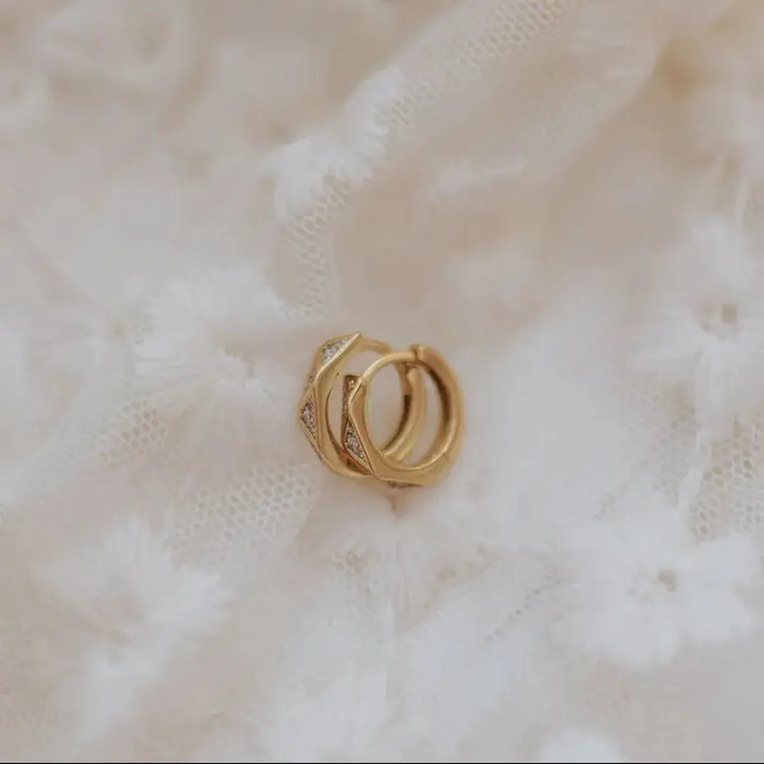 Mauve Jewelry Co. - Georgia Diamond Hoops in Gold