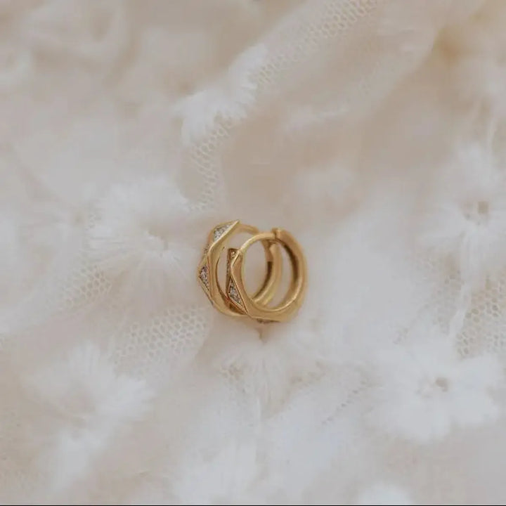 Mauve Jewelry Co. - Georgia Diamond Hoops in Gold