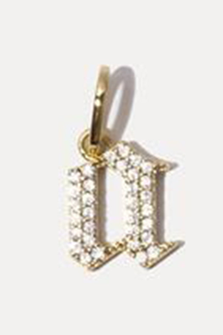 MIRANDA FRYE - Gothic Letters Charm in Gold - B