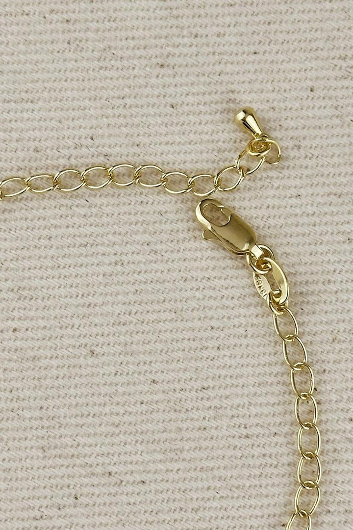 GoldFi - 18k Gold Filled Dainty Round Bezel CZ Hand Chain