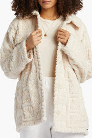 Billabong - Fairbanks Button-Up Teddy Bear Jacket in White Cap