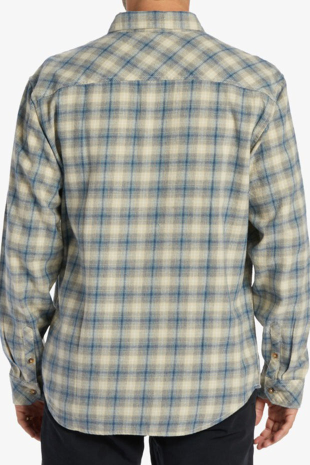 Billabong - Coastline Flannel Long Sleeve Shirt in North Sea