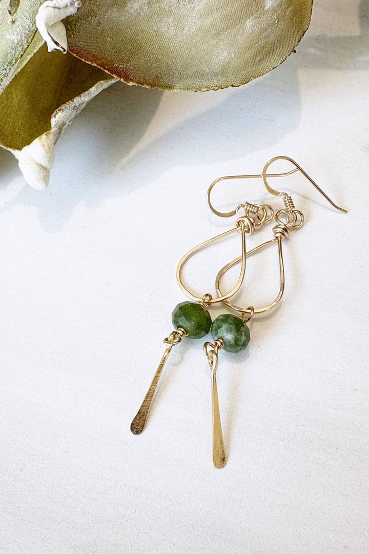 Quinn Sharp - Small Teardrop Gemstone Dangle | Gold Filled | Sterling