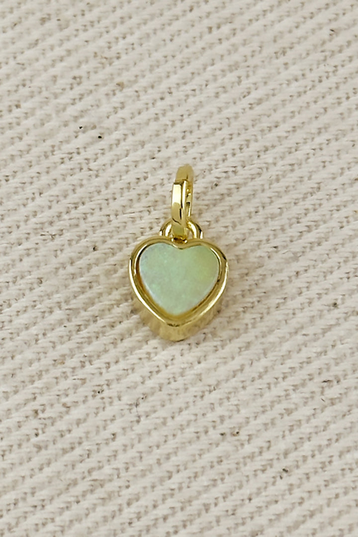 GoldFi - 18k Gold Filled Opal Heart Charms