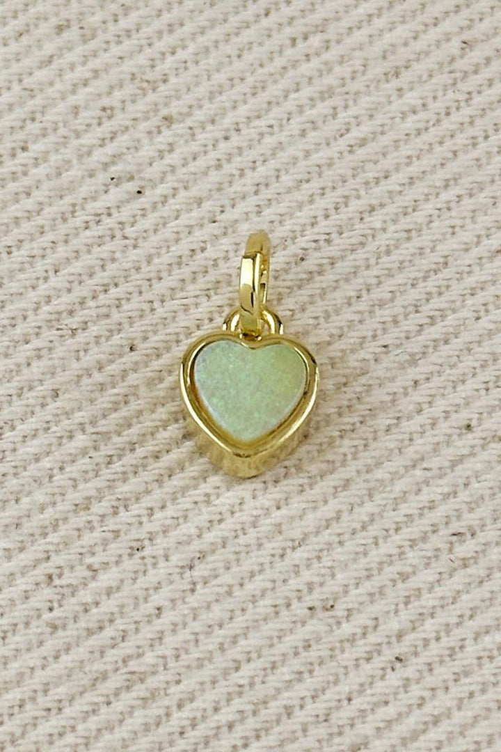 GoldFi - 18k Gold Filled Opal Heart Charms