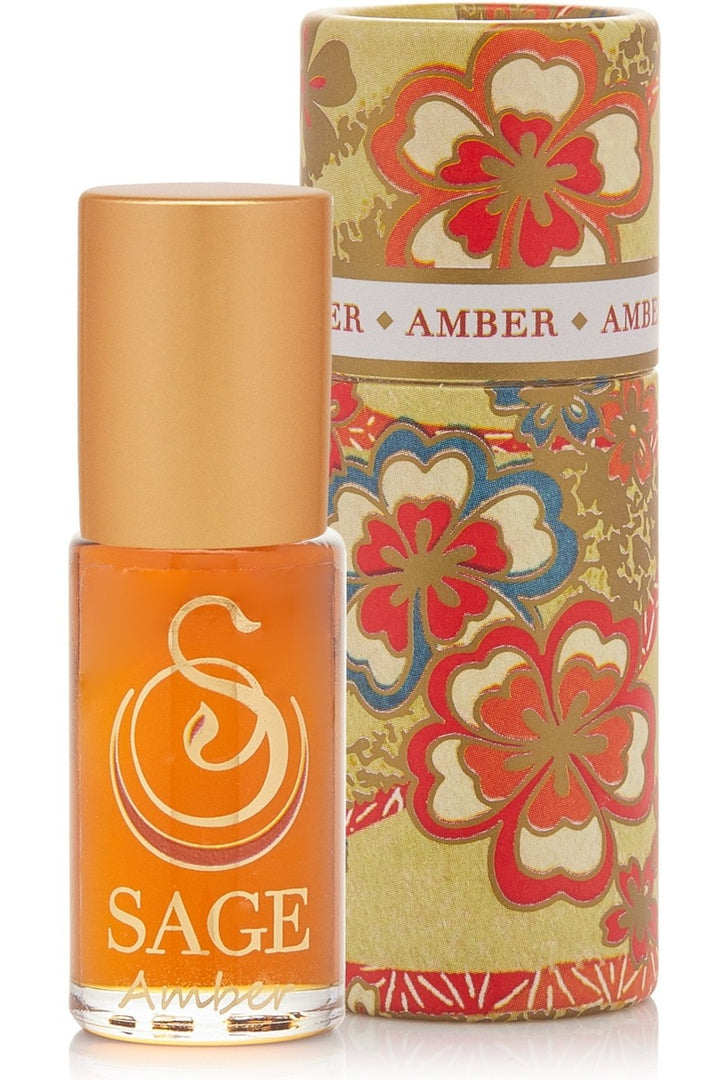 Sage - Amber Gemstone Perfume Oil Concentrate Roll-On - 1/8oz
