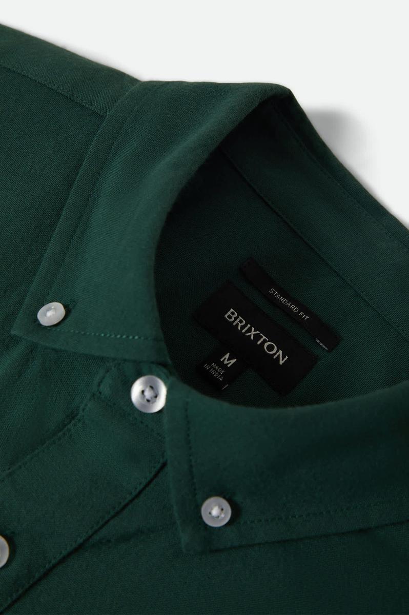 Brixton - Sanford Oxford Shirt in Primal Green